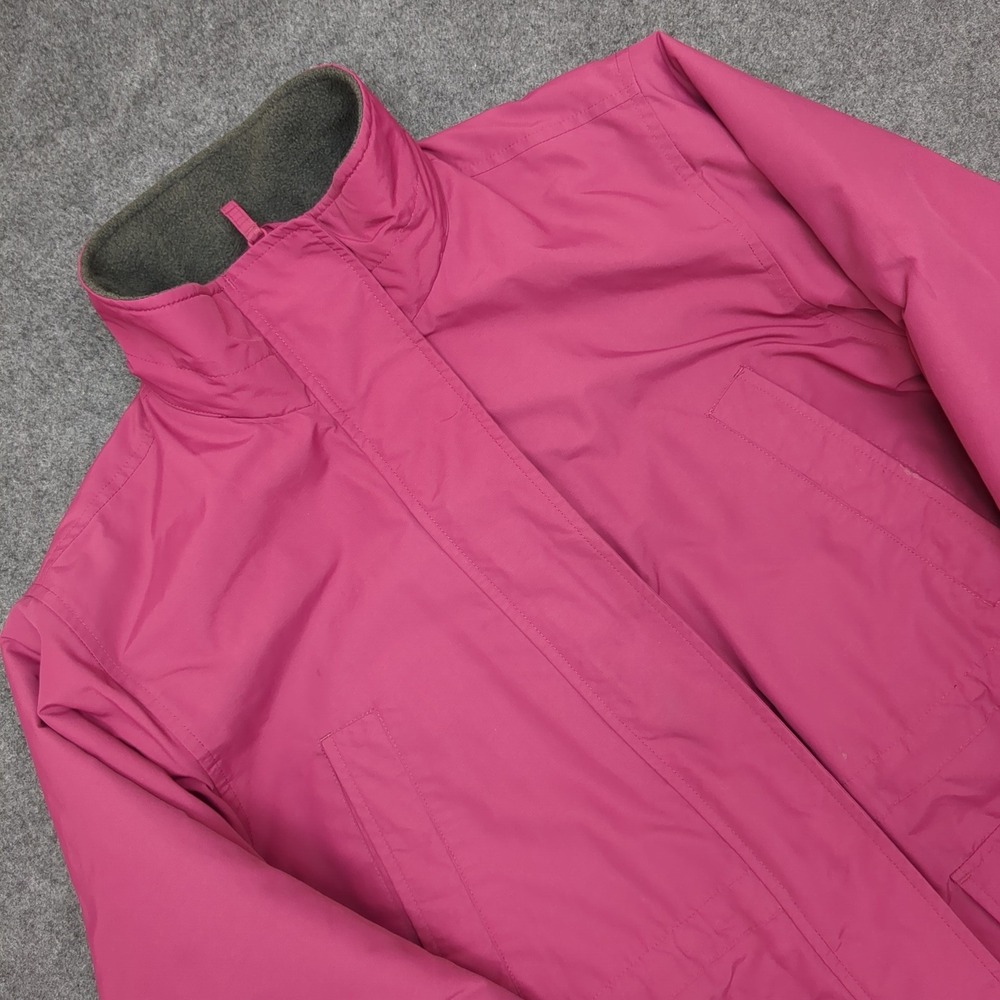 Lands End Petite S‎ Pink Hooded Insulated Parka Jacket Women